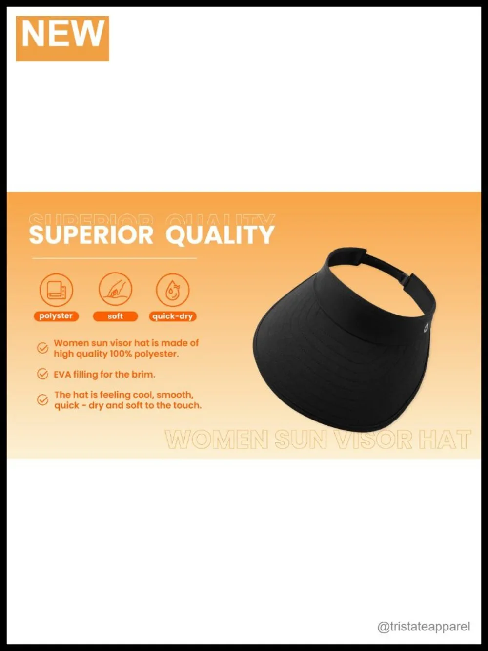 Packable Wide Brim Sun Visor Hat with UPF 50+ Protection for Women
